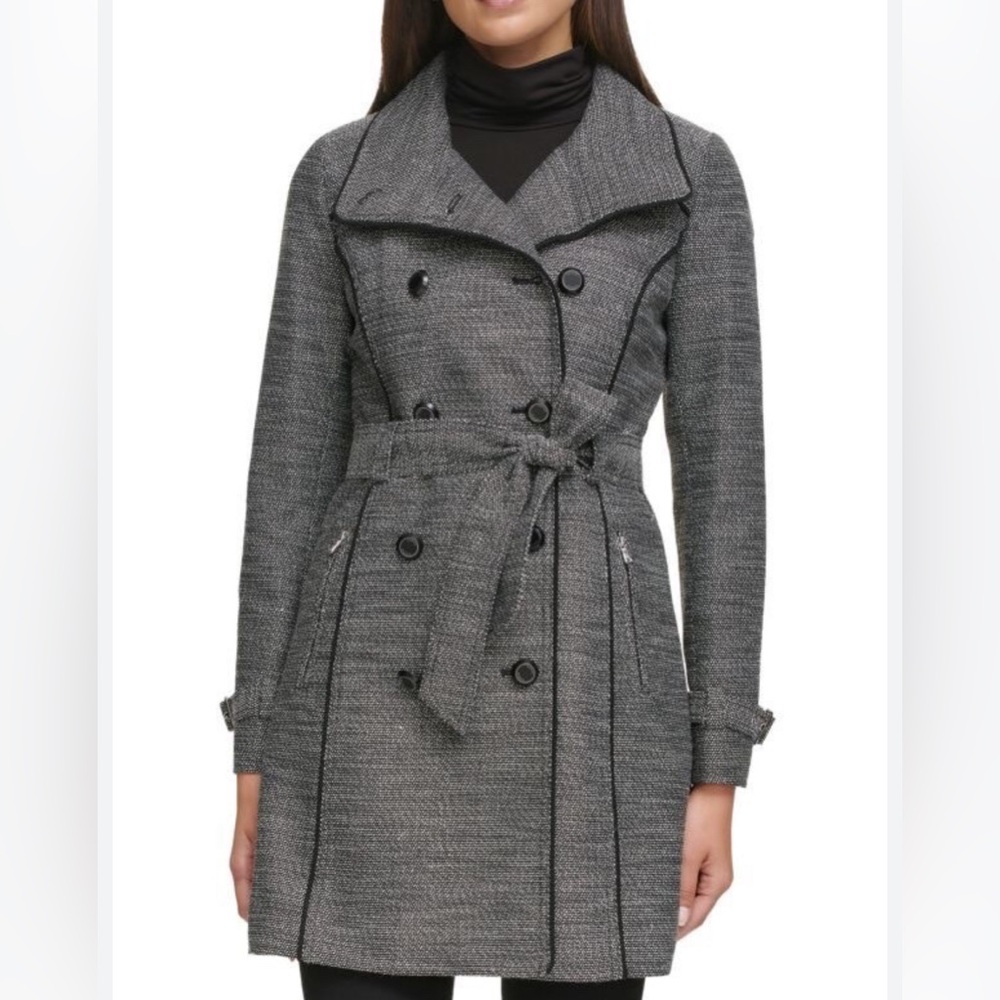 Guess Water Resistant Double-Breasted Trench Coat Size XL